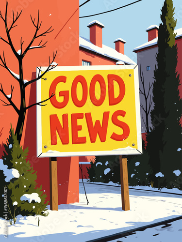  illustration good news sign 