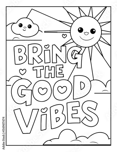 hand drawn motivational quote coloring pages