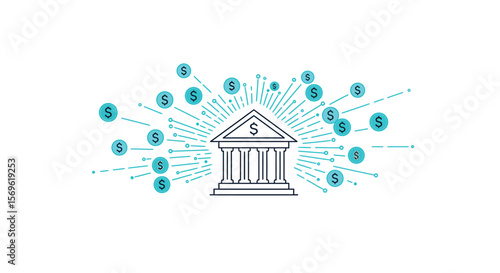 Banking innovation: linear art of digital currency flow and financial growth