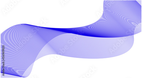 Blend Wavy Curved Blue Design Abstract Background Vector Illustration