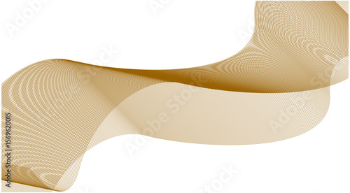 Blend Wavy Curved Brown Design Abstract Background Vector Illustration