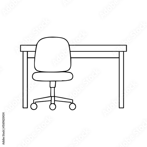 study table vector