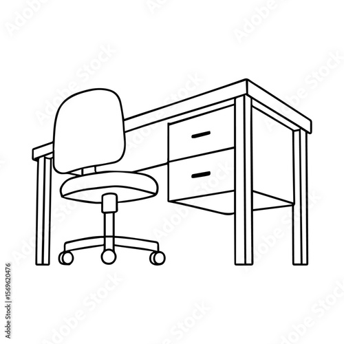 study table vector