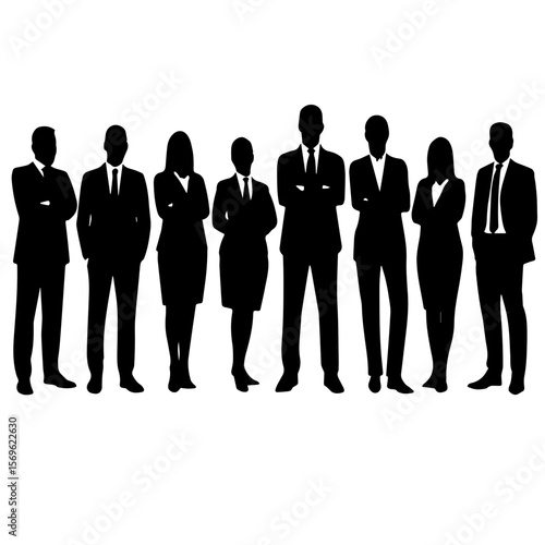 Abstract silhouette design with geometric lines