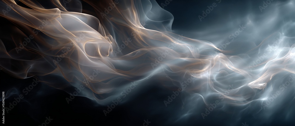 Fototapeta premium Ethereal swirling cloud abstraction