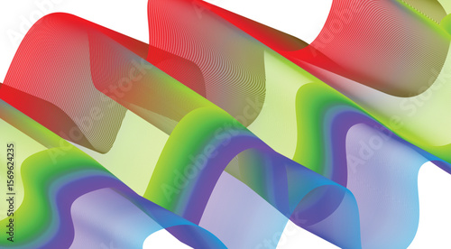 Wavy Blend Curved Multicolor Gradient Abstract Background Design Vector Illustration