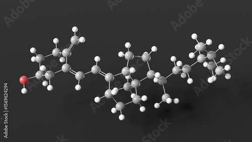 Tableau sur toile 22-dihydroergocalciferol molecule 3d, molecular structure, ball and stick model,