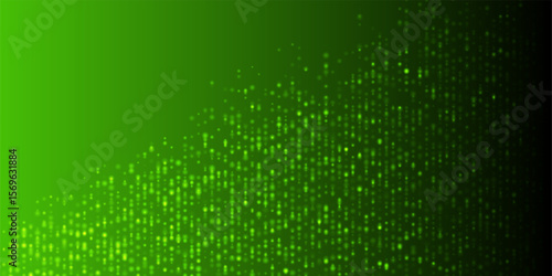 Abstract green growing financial graph chart sparkling background. Vector tech design