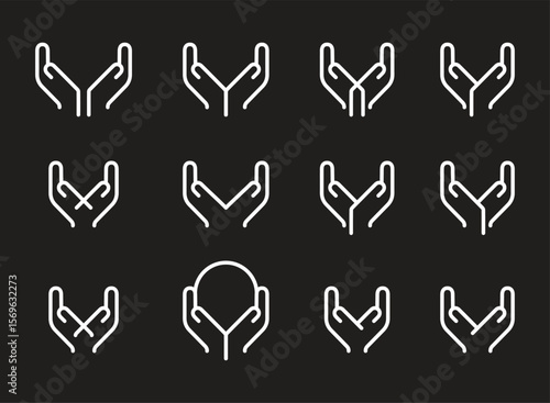Various gestures of human hands isolated on a white background. Hand hold, Hand open and use Gel bottle or alcohol gel bottle, Vector design elements for infographic, ads, interactive and website.