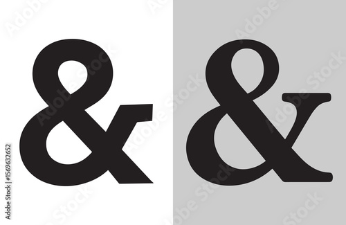 Visual Juxtaposition of Ampersand Symbols on Contrasting Backgrounds A Study in Typography and Visual Perception