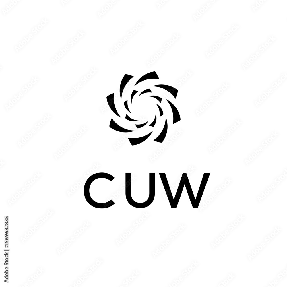 Obraz premium CUW logo design on white background.