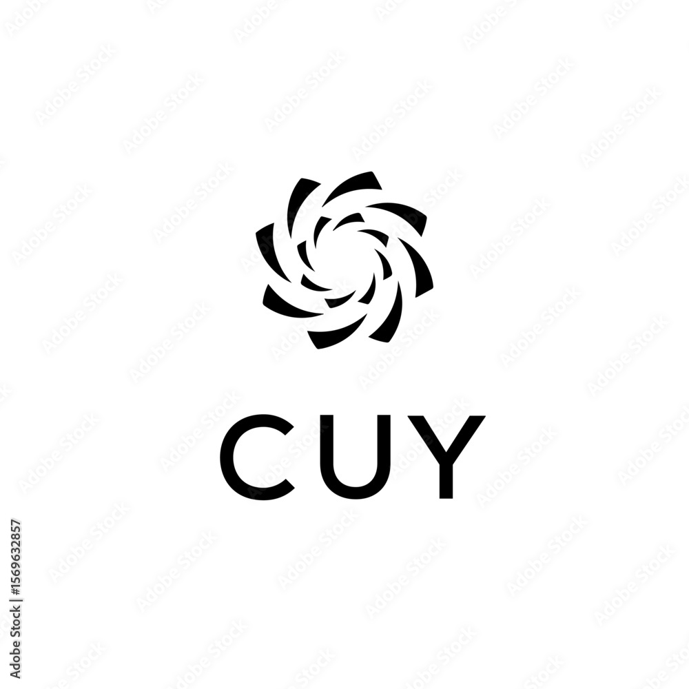 Obraz premium CUY logo design on white background.