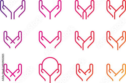 Various gestures of human hands isolated on a white background. Hand hold, Hand open and use Gel bottle or alcohol gel bottle, Vector design elements for infographic, ads, interactive and website.