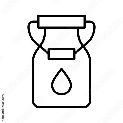 Village Milk Can Icon Vector. Milk Can Logo