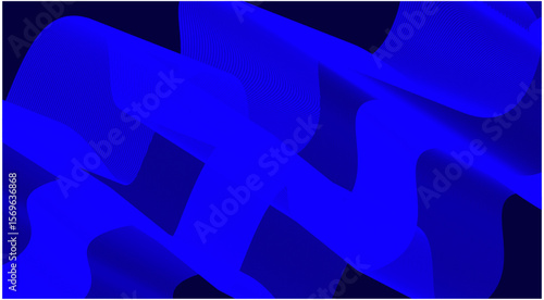 Wavy Blend Curved Background Blue Color Abstract Design Vector Illustration