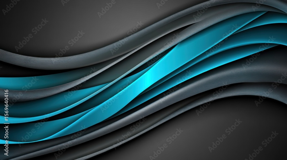 Obraz premium Abstract blue and grey wavy background.