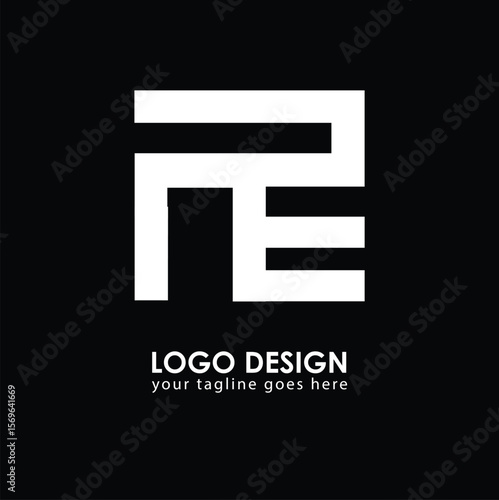 PE PE Logo Design, Creative Minimal Letter PE PE Monogram