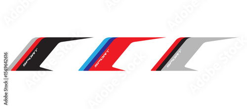 Set car side stickers. vinyl race graphics decals custom decals stripes