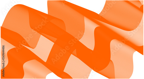 Wavy Blend Curved Orange Color Abstract Background Design Vector Illustration
