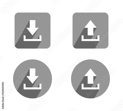 Free Download download and upload symbol,download and upload vector icon - GFXLoad