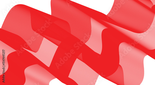 Wavy Blend Curved Red Color Abstract Background Design Vector Illustration