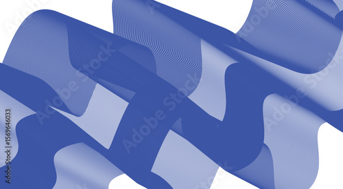 Wavy Blend Curved Blue Color Abstract Background Design Vector Illustration