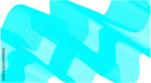 Wavy Blend Curved Cyan Color Abstract Background Design Vector Illustration