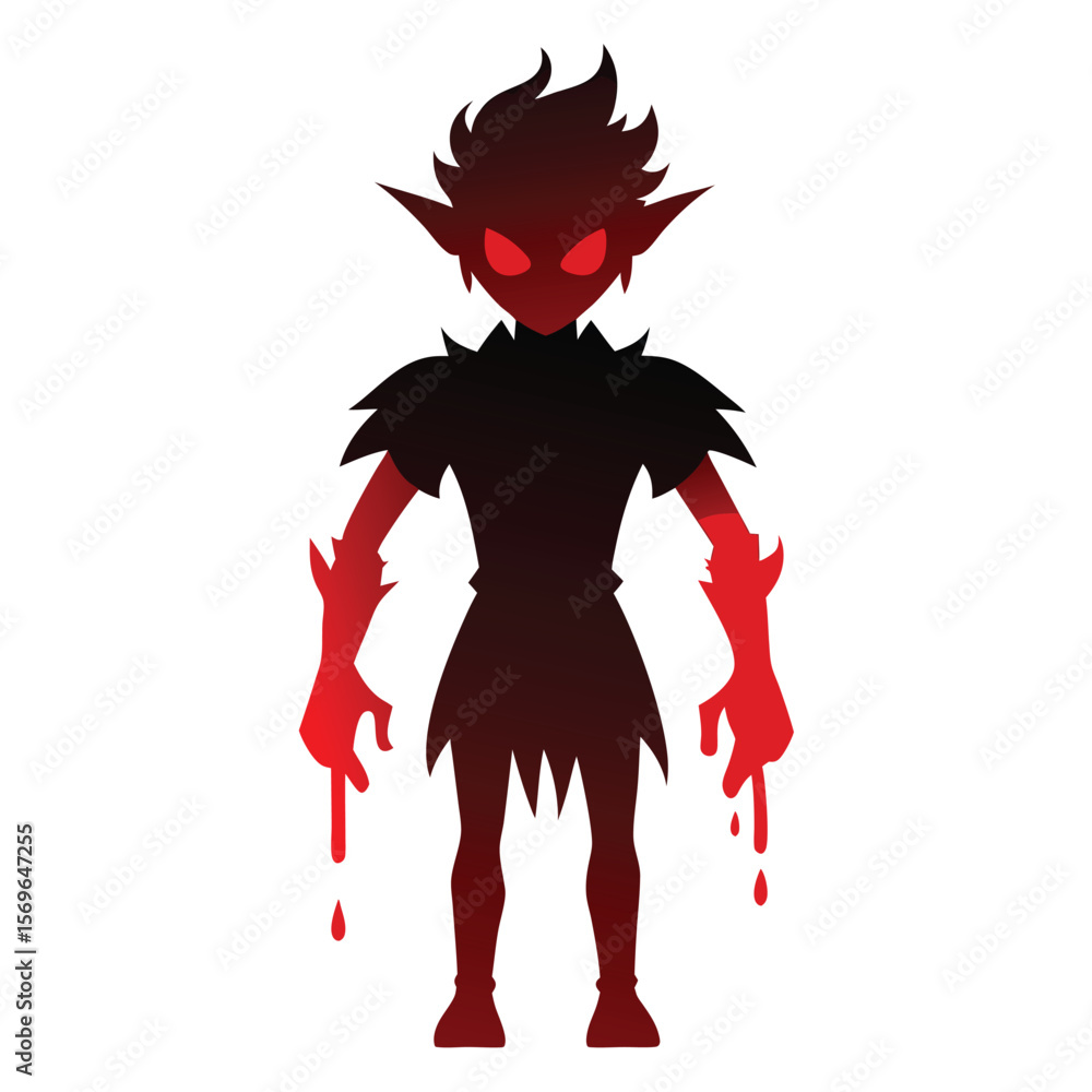 Fototapeta premium devil woman with red horns