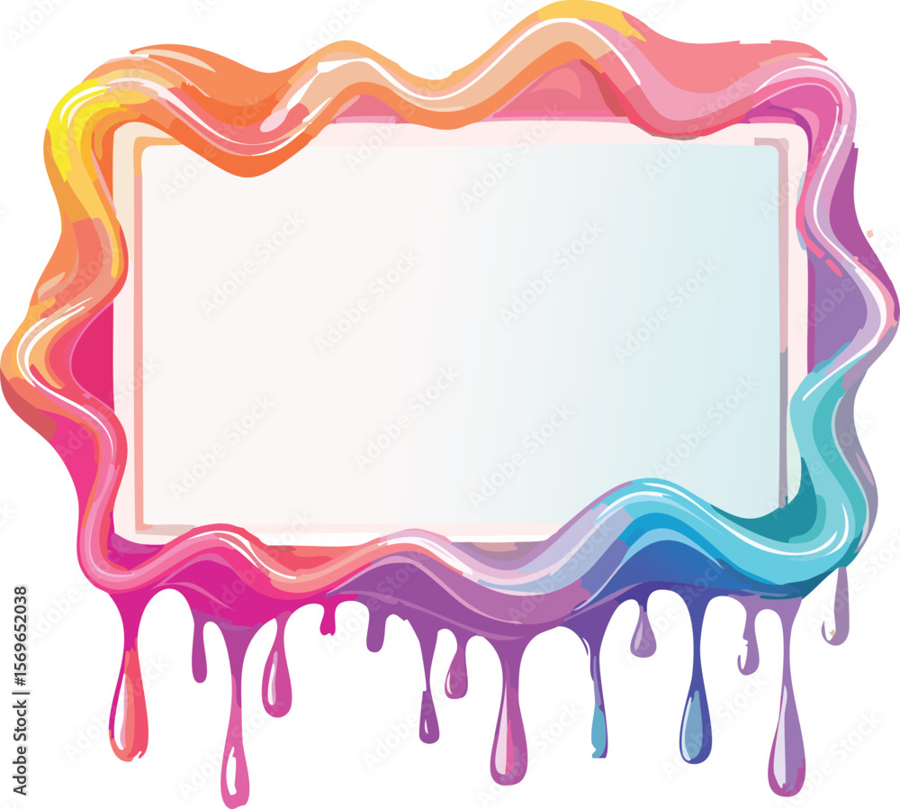 Obraz premium Melting Drip-Style Speech Bubble for Gooey Effects