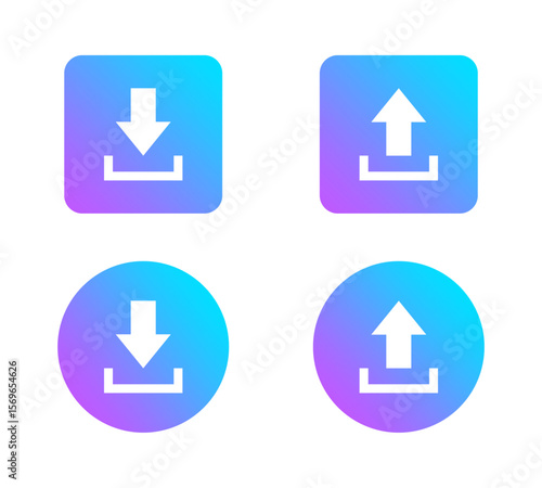 Download and Upload Icons Set Free Download Download and Upload Icons Set - GFXLoad