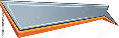Elongated Rectangular Speech Bubble with Pointed Tail for Direct Dialogue