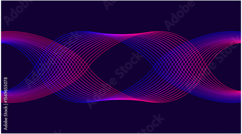 Wavy Blend Curved Background Gradient Abstract Design Vector Illustration