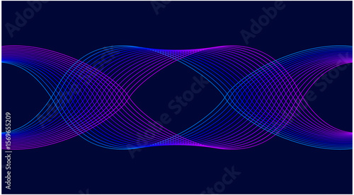 Wavy Blend Curved Background Purple Gradient Abstract Design Vector Illustration