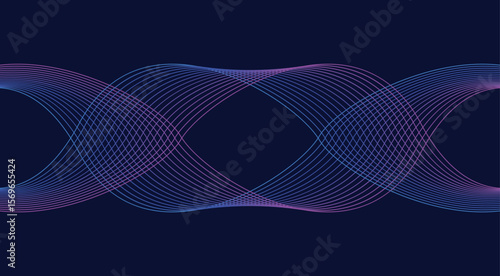 Wavy Blend Curved Background Purple Gradient Abstract Design Vector Illustration