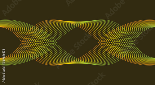 Wavy Blend Curved Background Yellow Gradient Abstract Design Vector Illustration