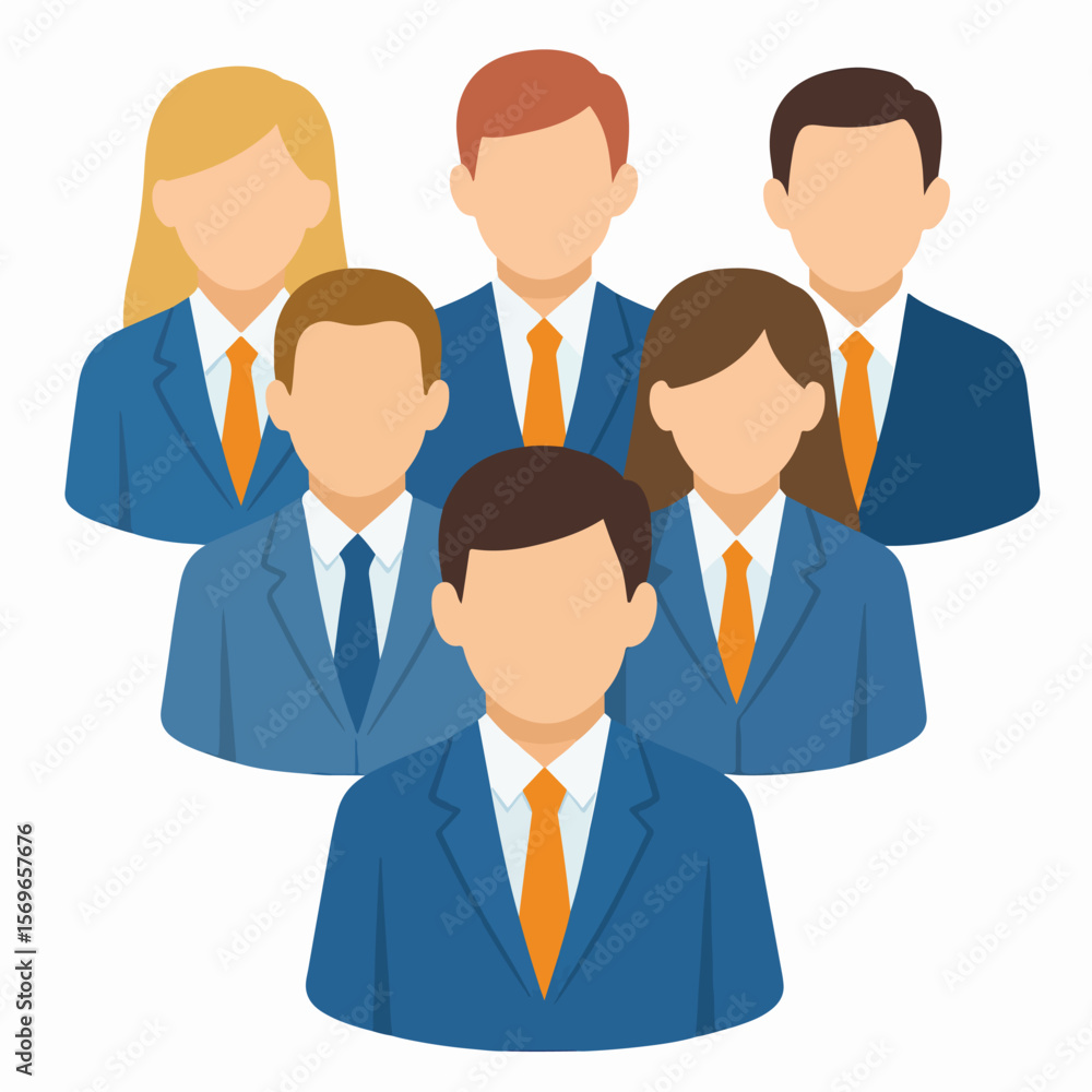 Fototapeta premium office worker. Vector, illustration, business, collaboration