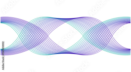 Wavy Blend Curved Blue Cyan Gradient Abstract Background Design Vector Illustration