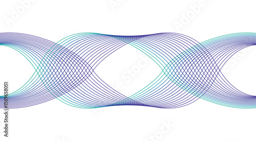 Wavy Blend Curved Blue Cyan Gradient Abstract Background Design Vector Illustration