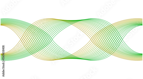 Wavy Blend Curved Green Gradient Abstract Background Design Vector Illustration