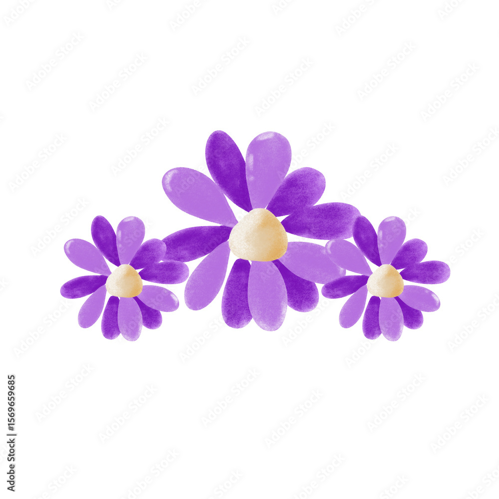 Obraz premium flowers on white background