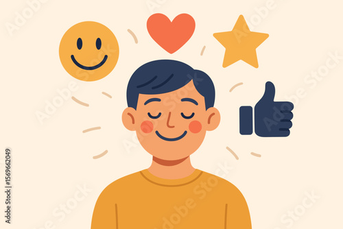Positive Mindset, Happy Face, Relaxed Mood, Good Feedback, Customer Satisfaction, Mental Health Awareness, Positive Thinking, Assessment, Calm, World Mental Health Day, Wellbeing