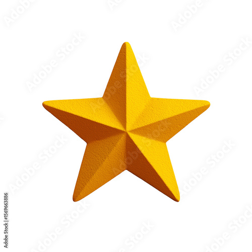 3D Yellow Star Icon