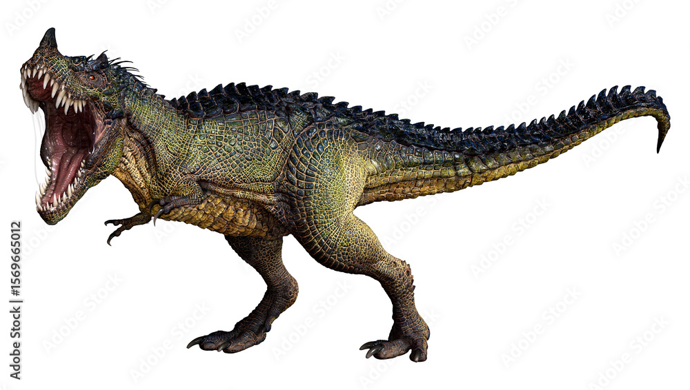 Naklejka premium 3D Rendering Fantasy Dinosaur on White