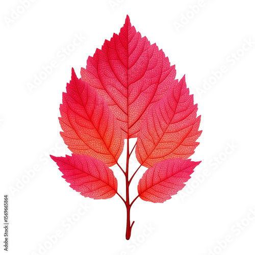 Red Autumn Leaf Illustration