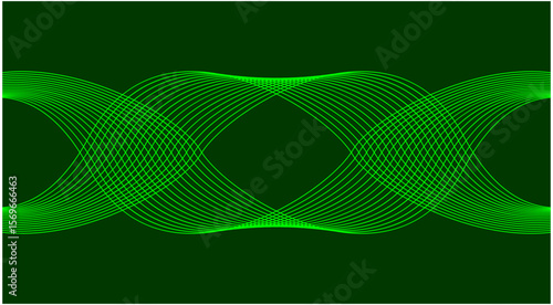 Wavy Blend Curved Background Green Abstract Design Vector Illustration