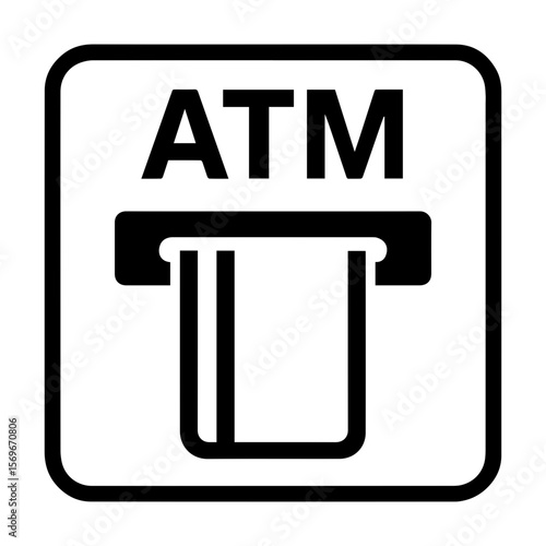 ATM machine icon for automated teller banking services
