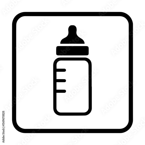 Milk bottle icon for child friendly nursing and changing room
