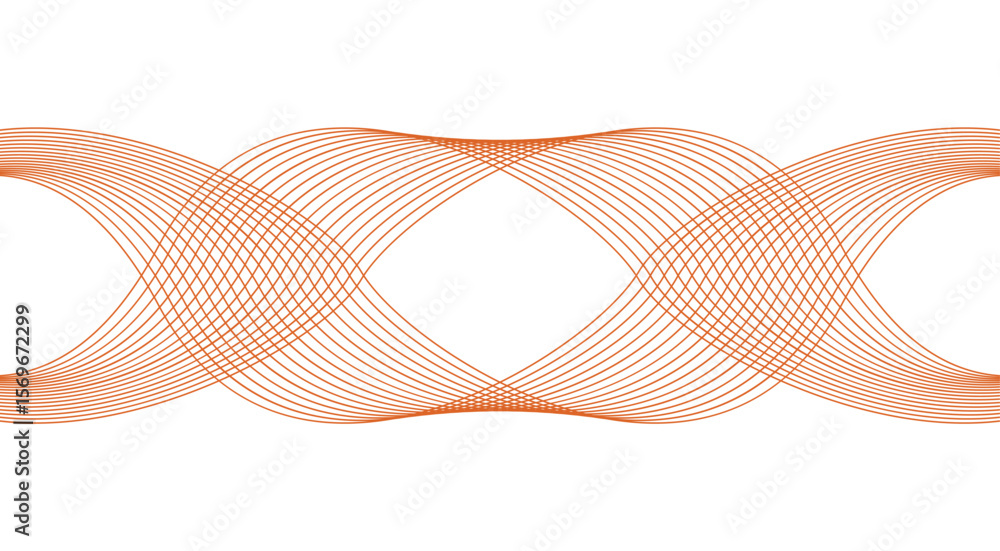 Fototapeta premium Wavy Blend Curved Orange Abstract Background Design Vector Illustration