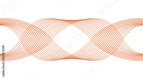 Wavy Blend Curved Orange Abstract Background Design Vector Illustration