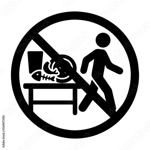 Tray return station – food court tray and food scrap return icon
